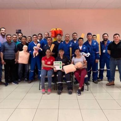 capacitación primeros auxilios, curso primeros auxilios, apoyo insaforp, apoyo incaf, cruz roja salvadoreña