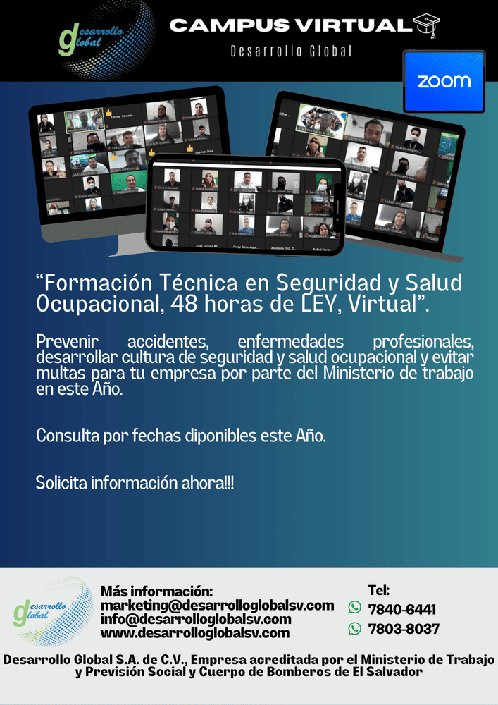 Curso de 48 horas, capacitaciones en seguridad y salud ocupacional, curso de 48 horas virtual, curso de 48 horas online, capacitación 48 horas, capacitación de 48 horas para comité, Curso virtual CSSO El Salvador, CSSO en El Salvador, Capacitación en línea seguridad Ocupacional, Formación online prevención de riesgos laborales, Curso de 48 horas CSSO virtual, Entrenamiento remoto en seguridad y salud ocupacional, Educación a distancia CSSO El Salvador, Capacitación digital en seguridad laboral, Curso online de prevención de accidentes, Programa de gestión de seguridad ocupacional en línea, Aprendizaje remoto para comités de seguridad y salud ocupacional, curso de 48 horas modalidad virtual, curso de 48 horas modalidad en línea, capacitaciones en el MINITRAB de El Salvador, capacitacion en el MINITRAB, curso de 8 horas, inscribir al comité, inscribir al csso, curso de 48 horas para miembros del csso, Curso de seguridad y salud ocupacional, Capacitación CSSO El Salvador, Curso de 48 horas, capacitaciones en seguridad y salud ocupacional, curso de 48 horas virtual, curso de 48 horas online, capacitación 48 horas, capacitación de 48 horas para comité, Curso virtual CSSO El Salvador, CSSO en El Salvador, Capacitación en línea seguridad Ocupacional, Formación online prevención de riesgos laborales, Curso de 48 horas CSSO virtual, Entrenamiento remoto en seguridad y salud ocupacional, Educación a distancia CSSO El Salvador, Capacitación digital en seguridad laboral, Curso online de prevención de accidentes, Programa de gestión de seguridad ocupacional en línea, Aprendizaje remoto para comités de seguridad y salud ocupacional, curso de 48 horas modalidad virtual, curso de 48 horas modalidad en línea, capacitaciones en el MINITRAB de El Salvador, capacitacion en el MINITRAB, curso de 8 horas, inscribir al comité, inscribir al csso, curso de 48 horas para miembros del csso, Curso de seguridad y salud ocupacional, Capacitación CSSO El Salvador